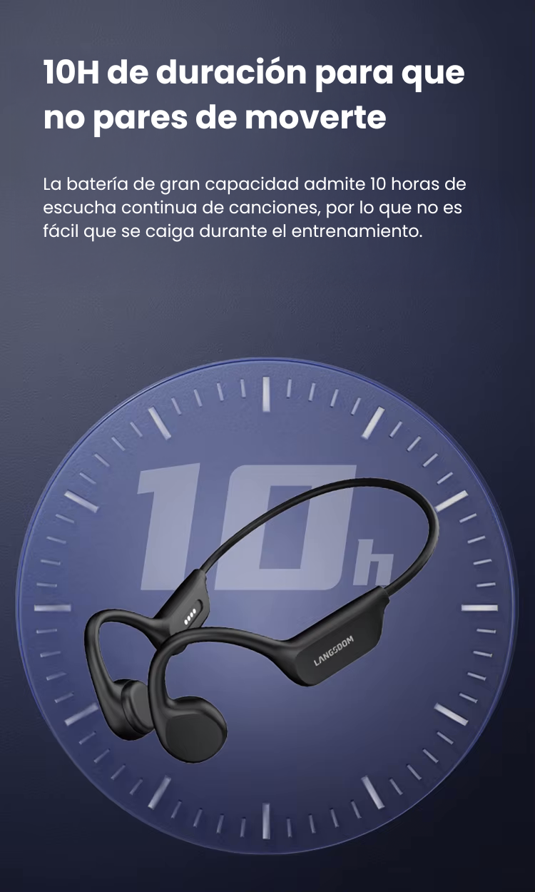 Auriculares de conducción ósea Langsdom Open Swim - Resistentes al agua