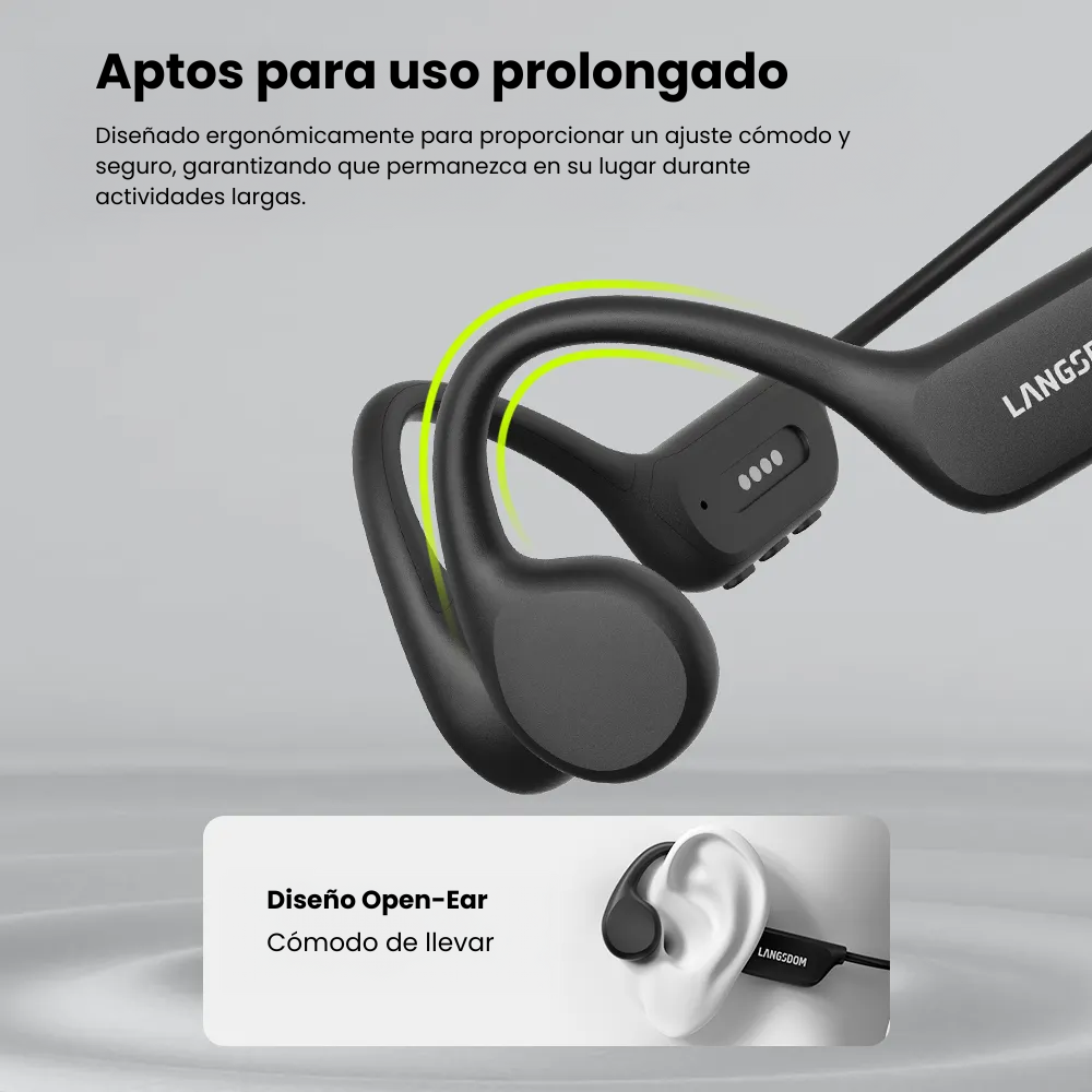 Auriculares de conducción ósea Langsdom Open Swim - Resistentes al agua