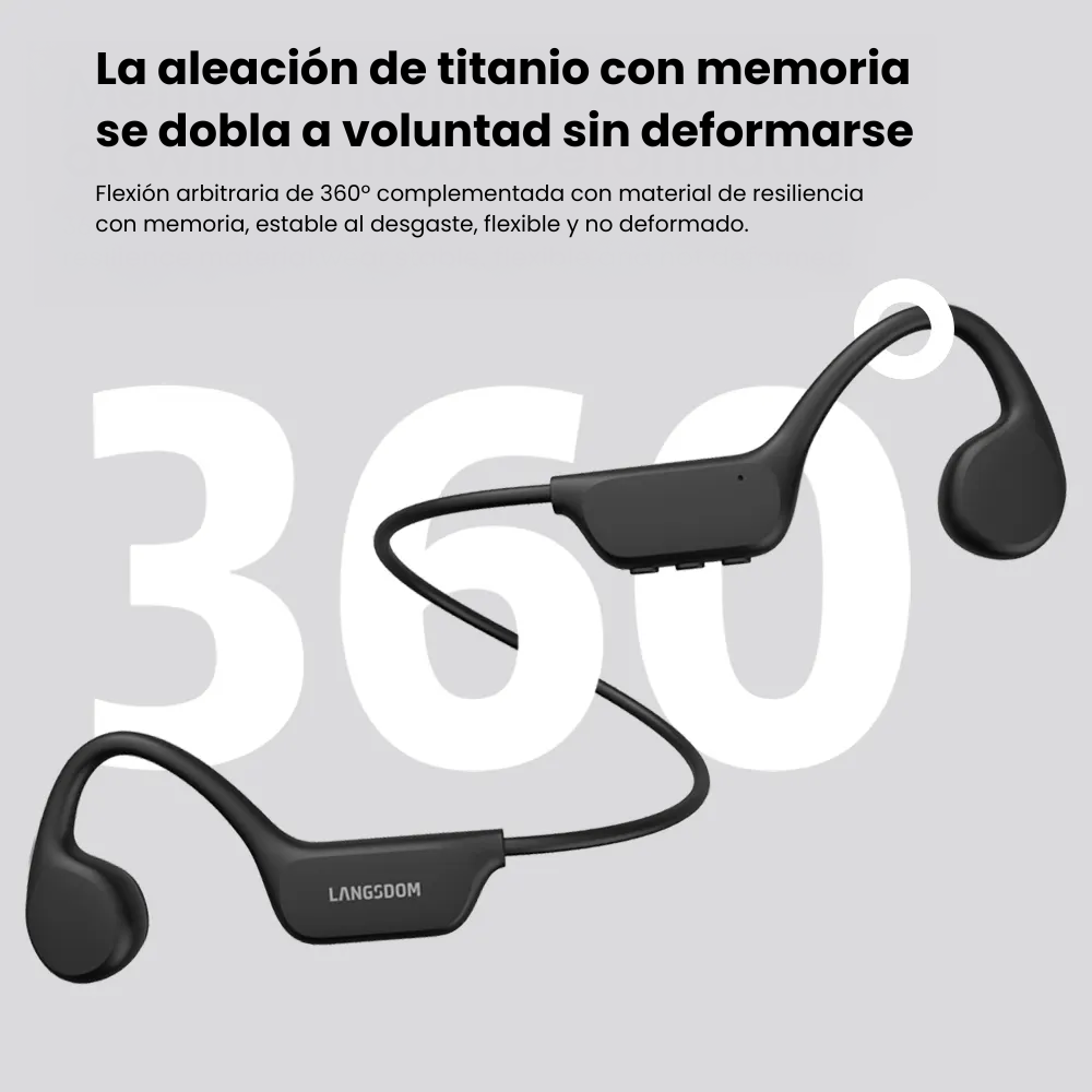 Auriculares de conducción ósea Langsdom Open Swim - Resistentes al agua