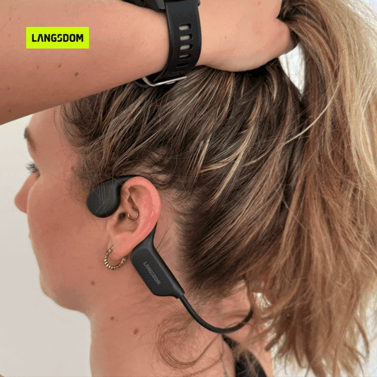 Auriculares de conducción ósea Langsdom Open Swim - Resistentes al agua