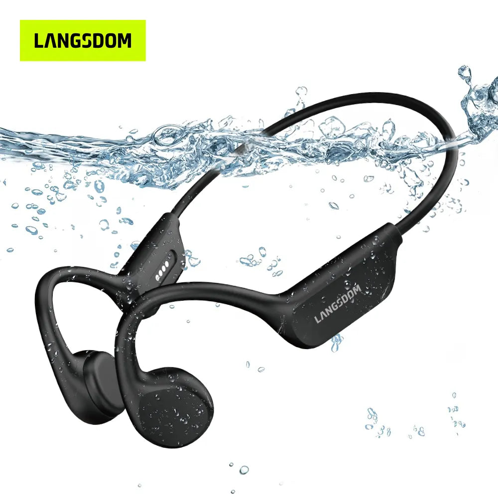 Auriculares de conducción ósea Langsdom IPX8 - Resistentes al agua