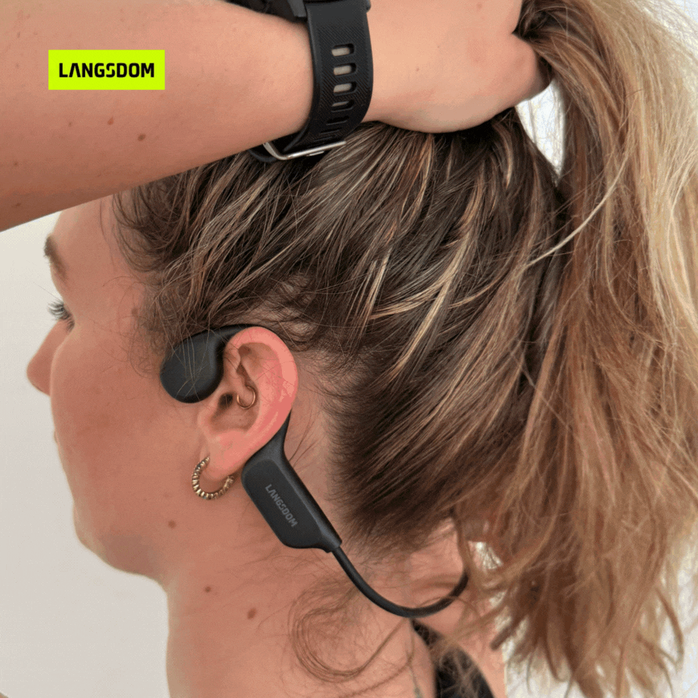 Auriculares de conducción ósea Langsdom Open Swim - Resistentes al agua