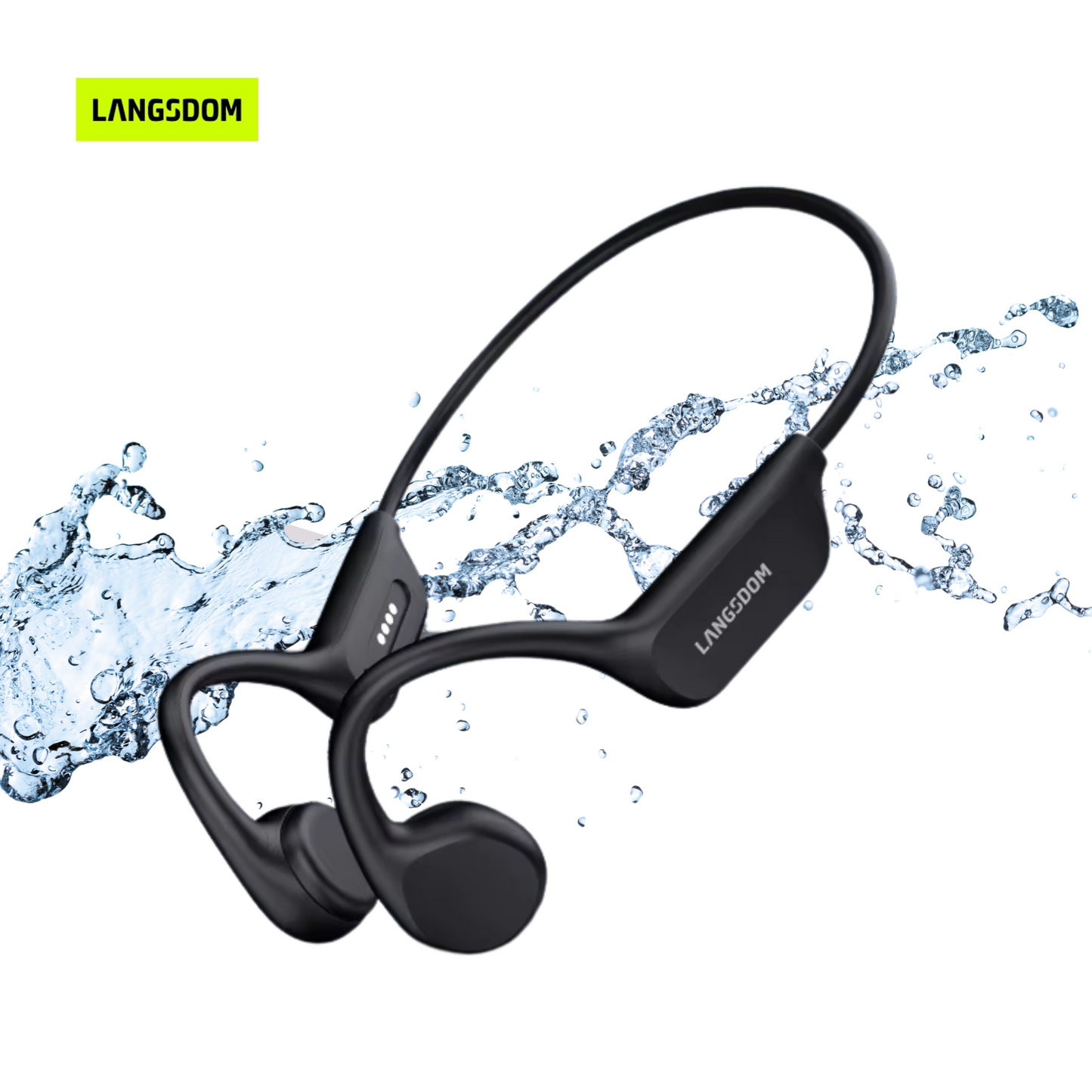 Auriculares de conducción ósea Langsdom Open Swim - Resistentes al agua